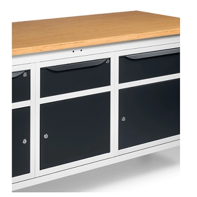 Vendita online Banco Work Up 2011 piano Multiplex mm.2000x750x732/1107H - Grigio RAL7035+RAL7016